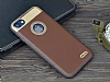Hojar iPhone 7 Plus Deri Kahverengi Rubber Klf - Resim: 4