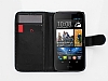 HTC Desire 310 Czdanl Yan Kapakl Siyah Deri Klf - Resim: 1