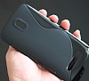 HTC Desire 500 Desenli Siyah Silikon Klf - Resim: 1