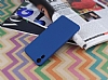 HTC Desire 825 / Desire 10 Lifestyle Tam Kenar Koruma Lacivert Rubber Klf - Resim: 2