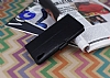 HTC Desire 828 Czdanl Yan Kapakl Siyah Deri Klf - Resim: 4