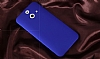 HTC One E8 Mat Mavi Rubber Klf - Resim: 3
