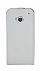 HTC One Dik Kapakl Beyaz Deri Klf - Resim: 2