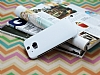 HTC One M8 nce Yan Kapakl Beyaz Klf - Resim: 2