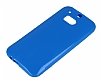 HTC One M8 Mavi Silikon Klf - Resim: 2