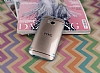 HTC One M8 Mavi Silikon Kenarl effaf Rubber Klf - Resim: 2