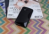 HTC One M9 Desenli Siyah Silikon Klf - Resim: 1