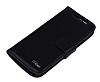 Eiroo HTC One mini 2 Standl Czdanl Siyah Deri Klf - Resim: 3