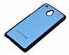 HTC One mini Siyah Kenarl Sert Mat Mavi Rubber Klf - Resim: 1