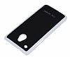 HTC One mini Beyaz Kenarl Sert Mat Siyah Rubber Klf - Resim: 1