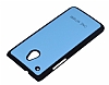 HTC One mini Siyah Kenarl Sert Mat Mavi Rubber Klf - Resim: 2