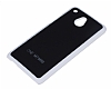 HTC One mini Beyaz Kenarl Sert Mat Siyah Rubber Klf - Resim: 3