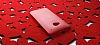 HTC One Ultra nce Krmz Rubber Klf - Resim: 1