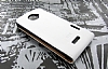 HTC One X nce Kapakl Beyaz Deri Klf - Resim: 1