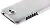 HTC One X Ultra nce Sert Mat Beyaz Rubber Klf - Resim: 1