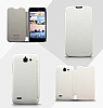 Kalaideng Huawei Ascend G610 Enland nce Kapakl Beyaz Deri Klf - Resim: 5