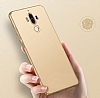 Huawei Mate 9 Tam Kenar Koruma Gold Rubber Klf - Resim: 1
