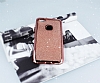Huawei P10 Lite Tal Kenarl Simli Rose Gold Silikon Klf - Resim: 1
