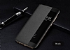 Huawei P10 Plus Pencereli nce Yan Kapakl Siyah Klf - Resim: 6