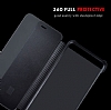 Huawei P10 Plus Pencereli nce Yan Kapakl Siyah Klf - Resim: 1