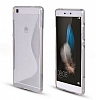 Huawei P8 Lite Desenli effaf Silikon Klf - Resim: 1