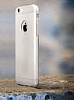 ibacks Essence II iPhone 6 / 6S Premium Metal Silver Rubber Klf - Resim: 4