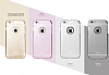 ibacks Fling iPhone 6 Plus / 6S Plus Premium Metal Dark Silver Rubber Klf - Resim: 8