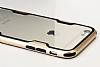 ICON iPhone 6 Plus / 6S Plus Gold Silikon Kenarl effaf Rubber Klf - Resim: 1