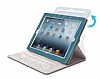 iLuv Snoopy Folio iPad 2 / iPad 3 / iPad 4 Standl Yan Kapakl Mavi Deri Klf - Resim: 2