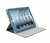 iLuv Snoopy Folio iPad 2 / iPad 3 / iPad 4 Standl Yan Kapakl Mavi Deri Klf - Resim: 1