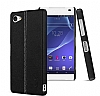 IMAK Sony Xperia Z5 Compact Siyah Premium Deri Klf - Resim: 1