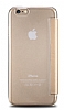 InTheAir iPhone 6 Plus / 6S Plus nce Yan Kapakl Gold Deri Klf - Resim: 1