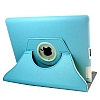 iPad 2 / iPad 3 / iPad 4 360 Derece Dner Standl Mavi Deri Klf - Resim: 2