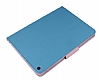 iPad Air / iPad 9.7 Standl Czdanl Mavi Deri Klf - Resim: 1
