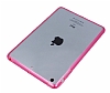 iPad Mini / Mini 2 / Mini 3 Pembe Silikon Kenarl effaf Rubber Klf - Resim: 2