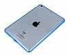 iPad Mini / Mini 2 / Mini 3 Mavi Silikon Kenarl effaf Rubber Klf - Resim: 1