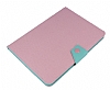 iPad Mini / Mini 2 / Mini 3 Standl Czdanl Pembe Deri Klf - Resim: 2