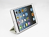 iPad Mini 2 / Mini 3 Standl Yan Kapakl Beyaz Deri Klf - Resim: 3