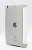 iPad Mini 2 / Mini 3 Standl Yan Kapakl Beyaz Deri Klf - Resim: 1