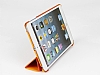 iPad Mini 2 / Mini 3 Standl Yan Kapakl Turuncu Deri Klf - Resim: 4