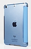 iPad Mini 2 / Mini 3 Standl Yan Kapakl Mavi Deri Klf - Resim: 1