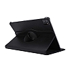iPad Pro 12.9 2021 360 Derece Dner Standl Siyah Deri Klf - Resim: 1