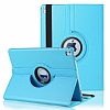 iPad Pro 9.7 360 Derece Dner Standl Mavi Deri Rubber Klf - Resim: 6