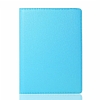 iPad Pro 9.7 360 Derece Dner Standl Mavi Deri Rubber Klf - Resim: 5