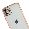 iPhone 12 6.1 in Kamera Korumal Bumper Pembe Silikon Klf - Resim: 2