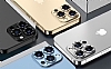 iPhone 12 Mini 5.4 in Metal Siyah Kamera Lens Koruyucu - Resim: 1