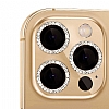 iPhone 13 Pro Max Crystal Tal Gold Kamera Lensi Koruyucu - Resim: 1