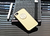 iPhone 4 / 4S Karbon Fiber Gold Rubber Klf - Resim: 2