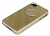 iPhone 4 / 4S Karbon Fiber Gold Rubber Klf - Resim: 4