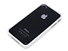 iPhone 4 /4S Silikon Kenarl effaf Beyaz Rubber Klf - Resim: 2